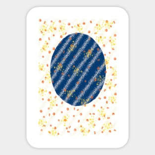 Tech blune abstract painting Sticker